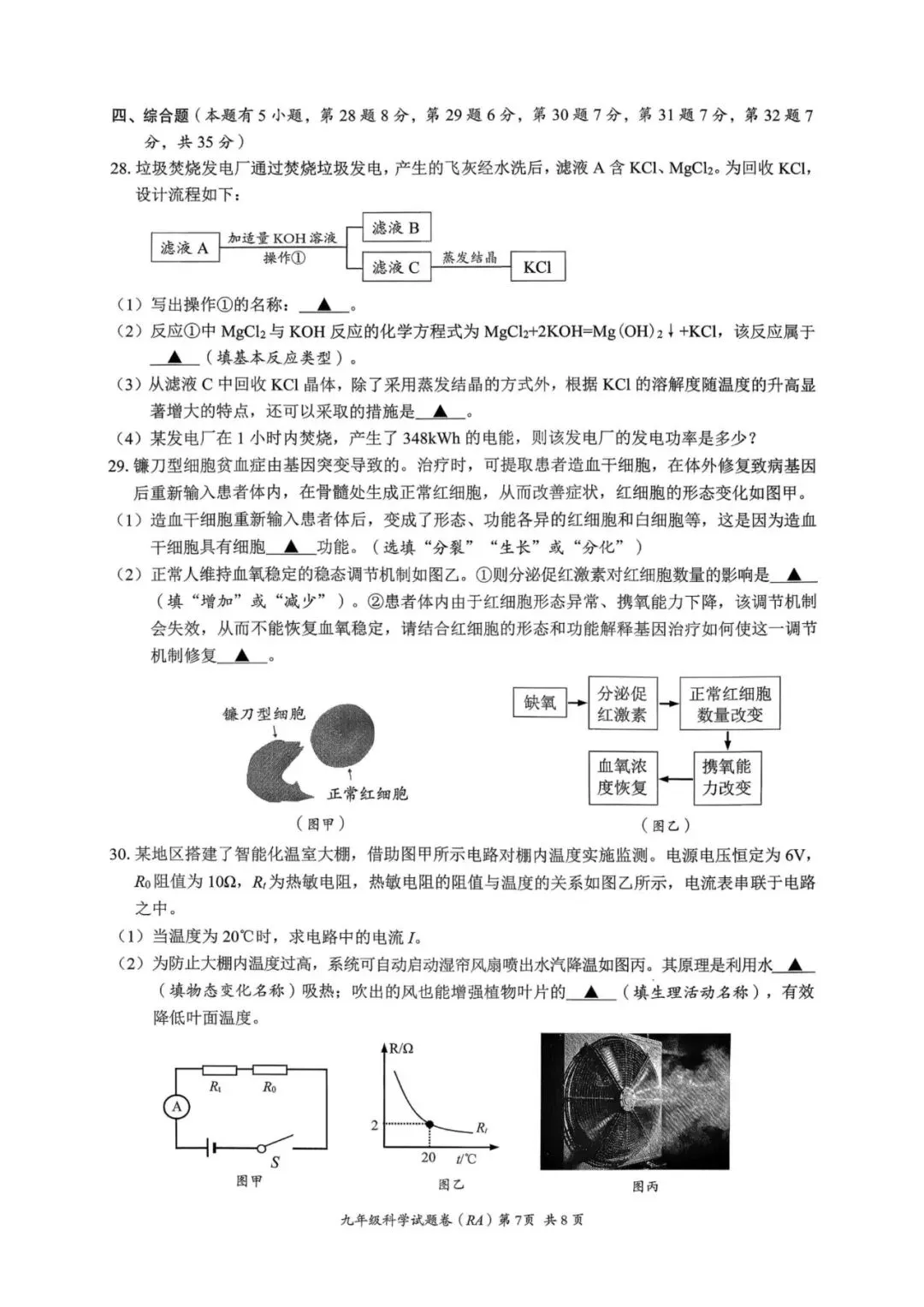 中考二模|2026年5月浙江省温州龙湾区、温州瑞安市、台州路桥区、台州椒江区二模·全科试题(含答案) 第18张