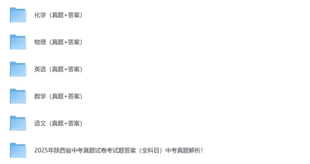 【陕西中考】2025年陕西省中考真题试卷,考试题答案真题解析(全科目) 第1张