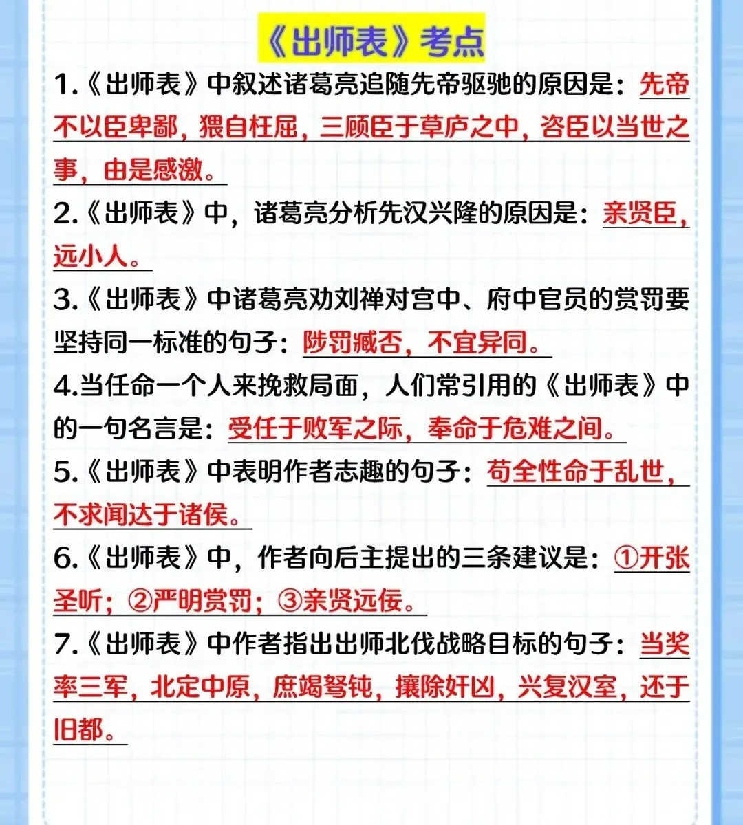 2026年中考语文必考文言文考点归纳,这10篇出现的概率最大! 第6张 2026年中考语文必考文言文考点归纳,这10篇出现的概率最大! 第6张