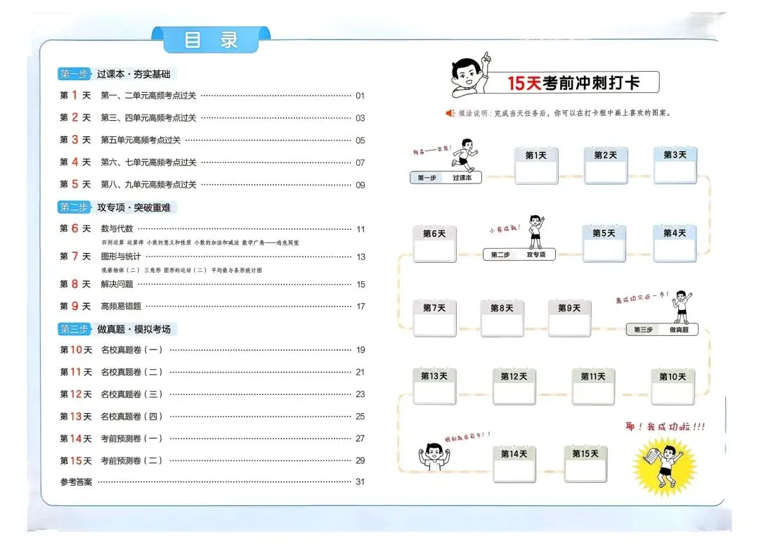四年级下册数学《15天考前冲刺》真题汇总高清电子版可打印 第4张 四年级下册数学《15天考前冲刺》真题汇总高清电子版可打印 第4张