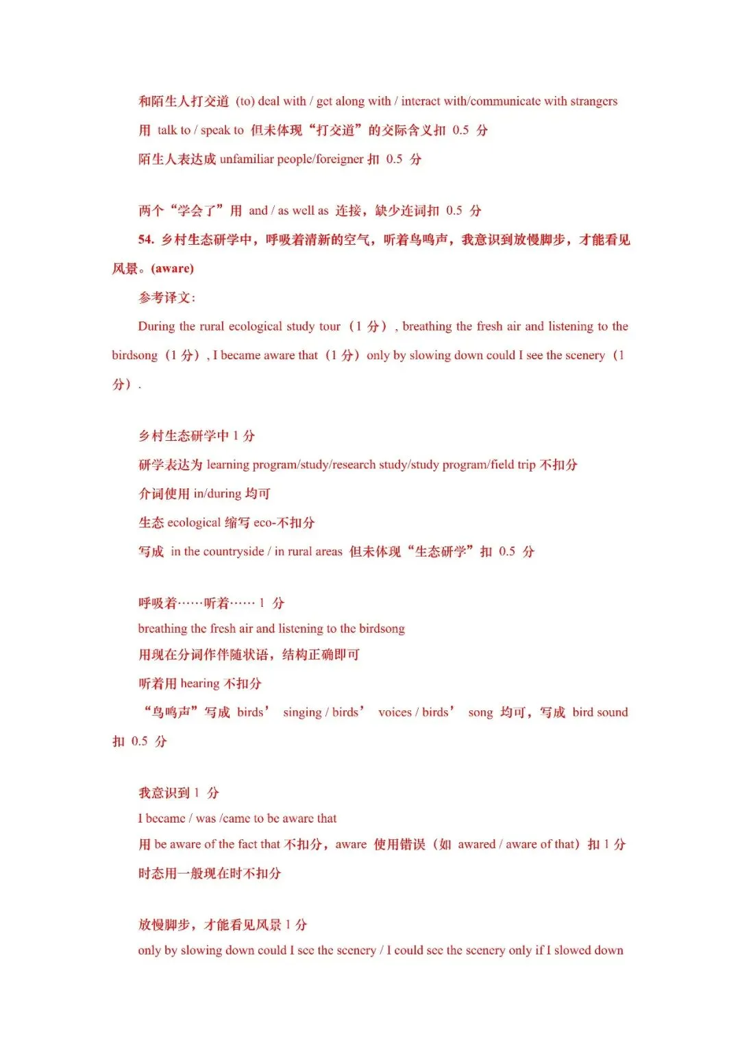 2026年上海市高三英语二模真题专项训练之翻译 第9张