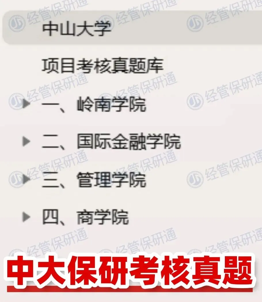 【中大真题】中山大学经管法保研真题库!涵盖岭南、管院、国金、商院历年收录! 第3张