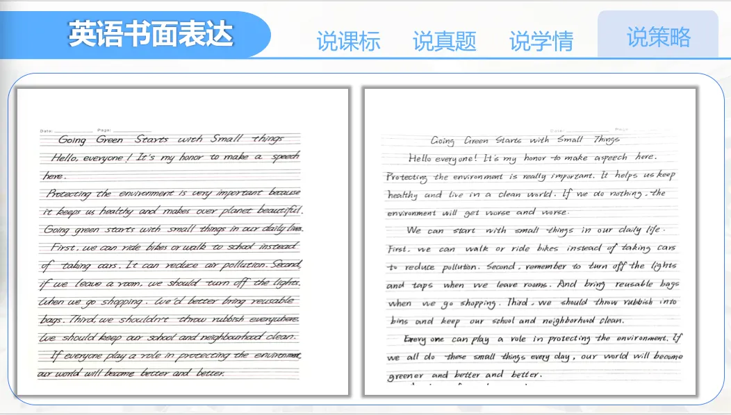 【优质课例学习】说中考书面表达及复习放备考策略 第27张