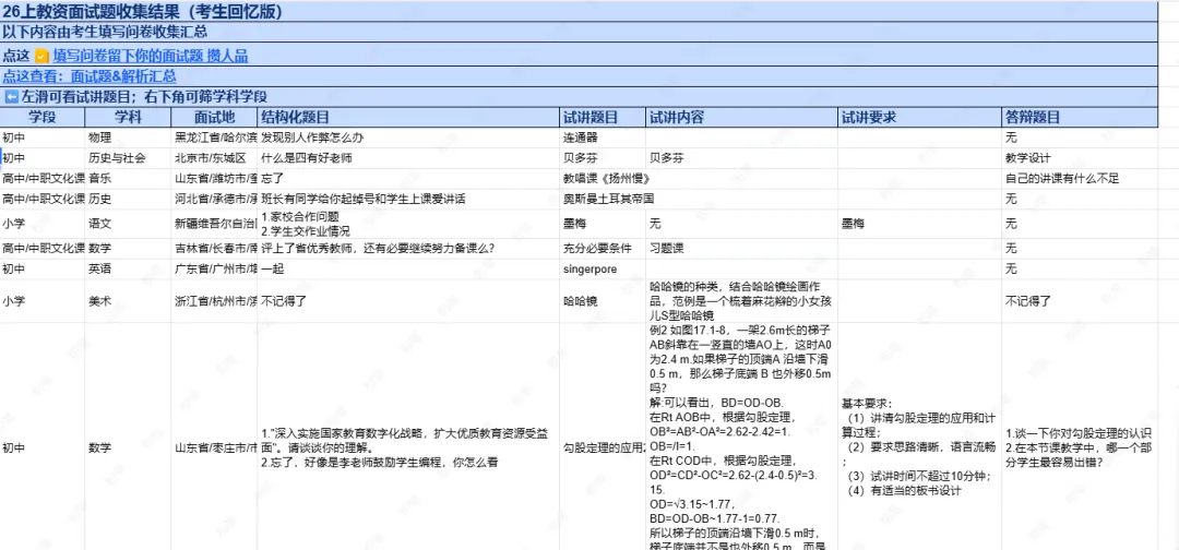 26上教资面试题真题速递(考生回忆版)试讲+结构化+答辩-第2张图片-四季读书网