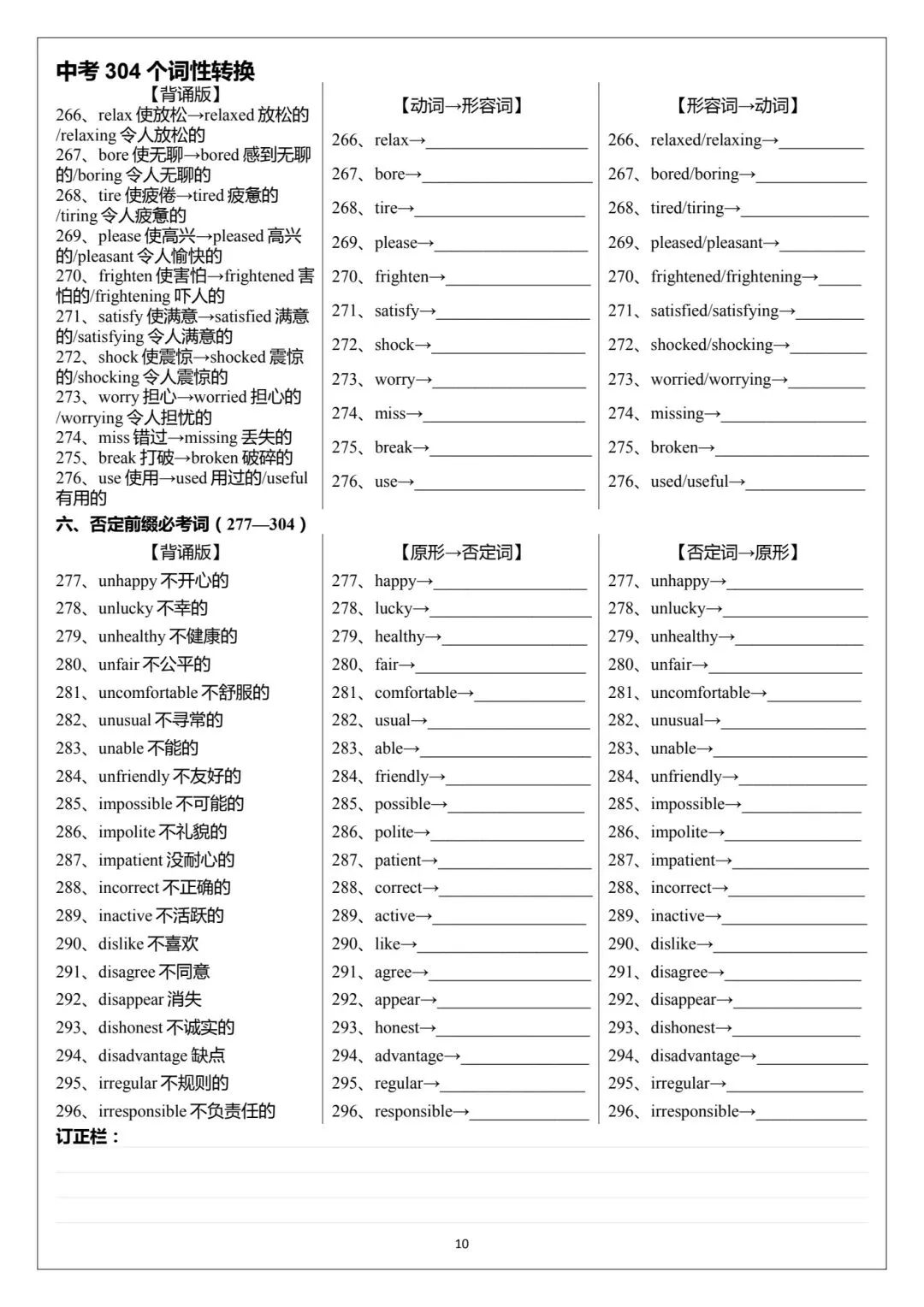 304个中考词性转换 第6张