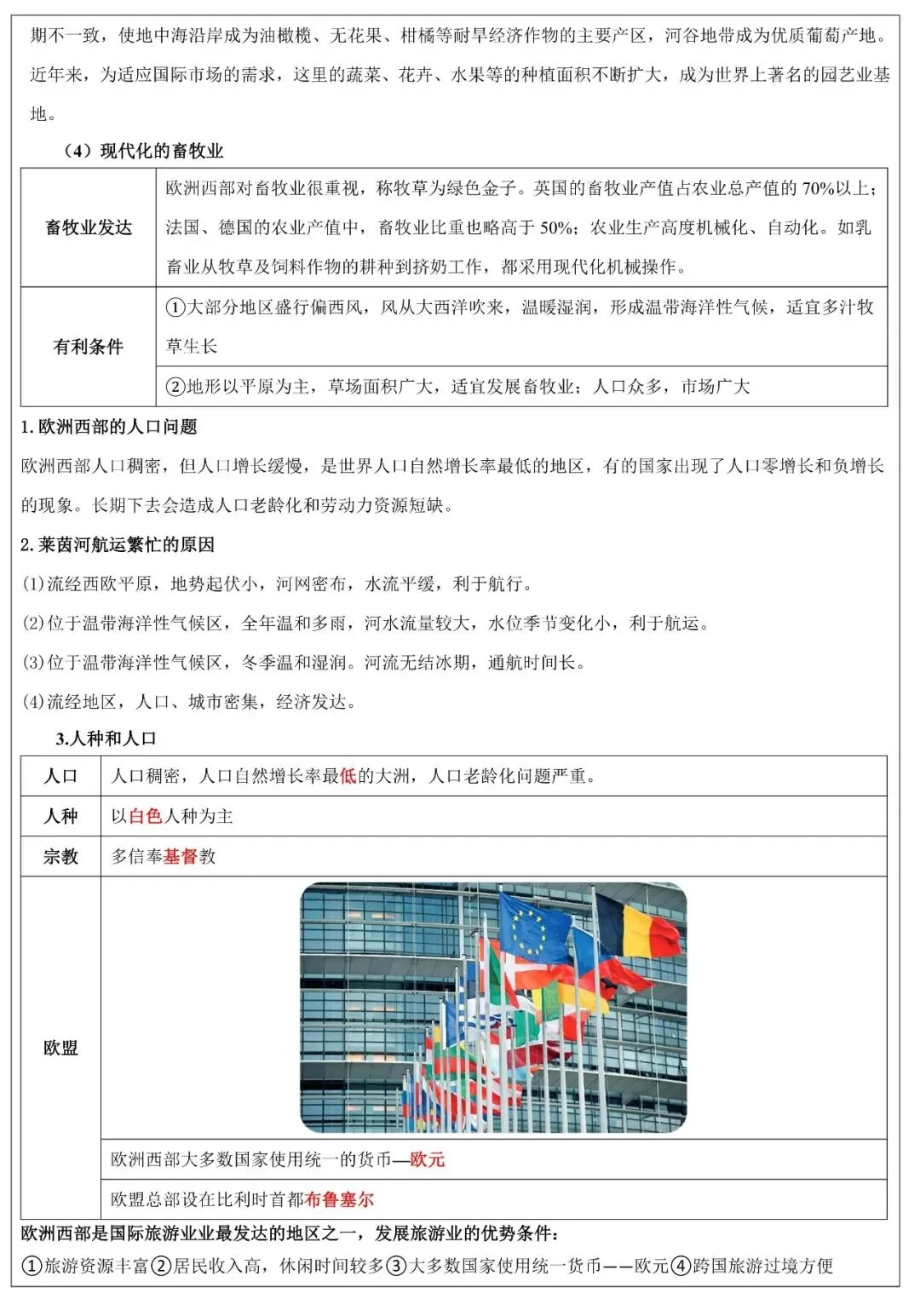 2026年中考地理填图速记:欧洲+欧洲西部+法国(可下载) 第13张