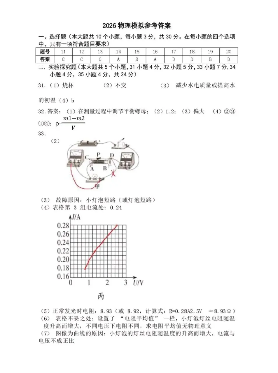 2026年初中学业水平考试模拟测试试卷 +答案(晋中中考模拟) 第5张