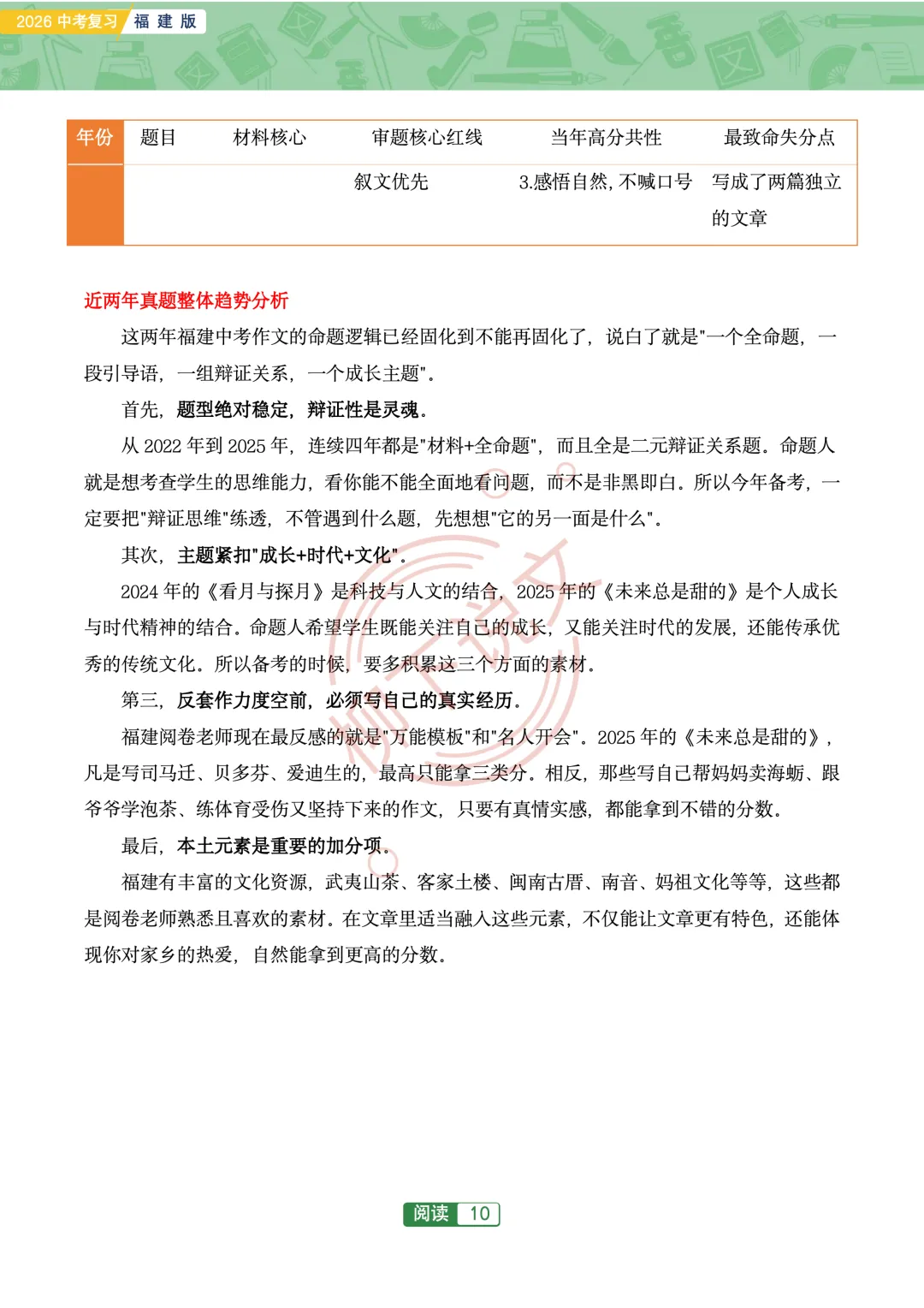 2026福建中考语文-“猜题”研究 第11张