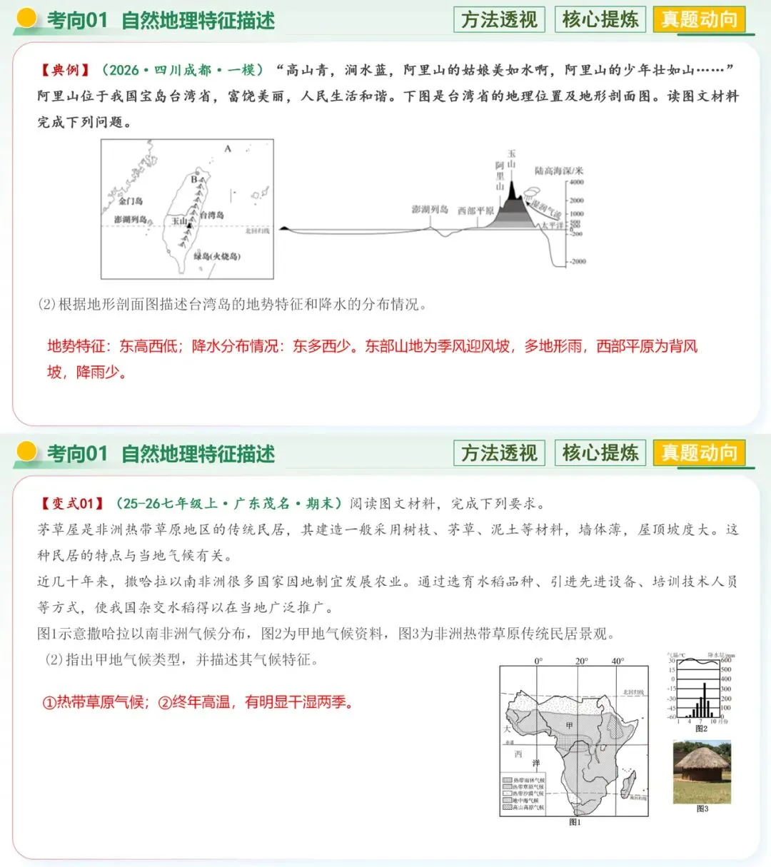 26中考|地理冲刺|特征描述类解题技巧 第6张