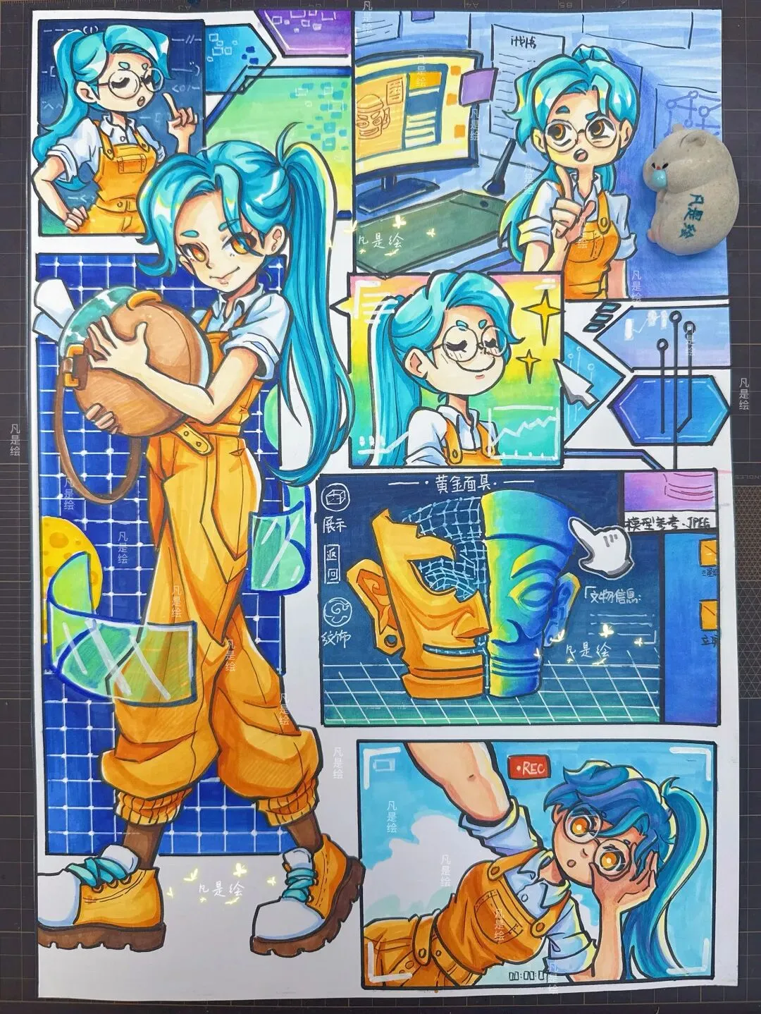 26届湖北大学数字媒体设计考研动画手绘真题高分画面解析 · 凡是绘艺术设计考研 第2张