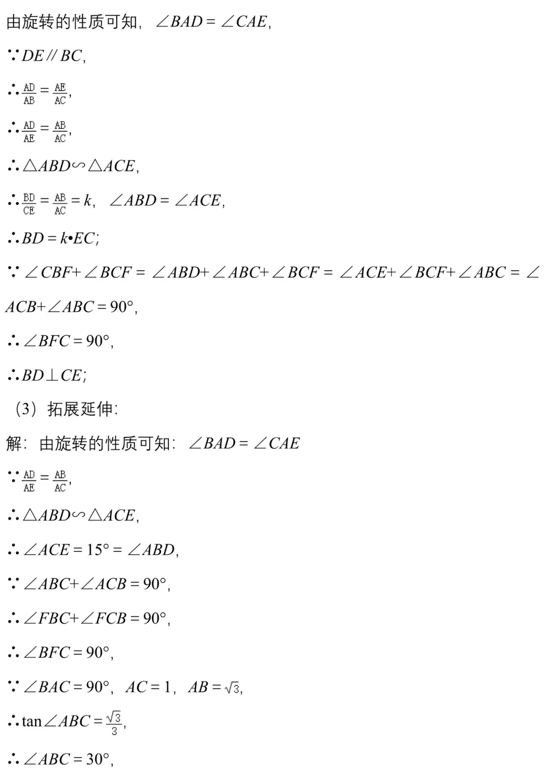 中考数学模拟卷几何探究类压轴题精编20例 第20张