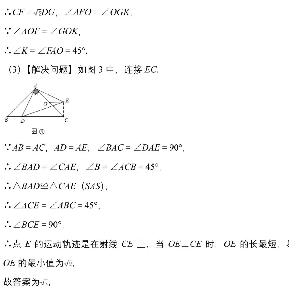 中考数学模拟卷几何探究类压轴题精编20例 第59张