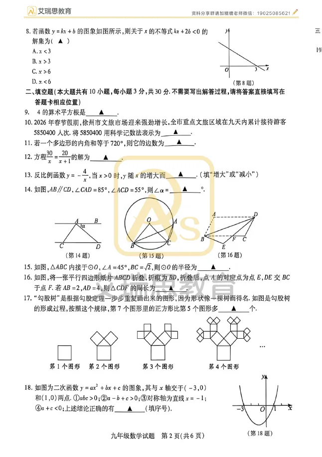 2026徐州铜山中考二模全科试卷及答案~ 第43张