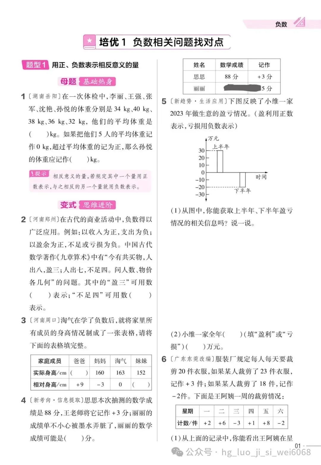 6下期末复习试卷--含答案 第3张