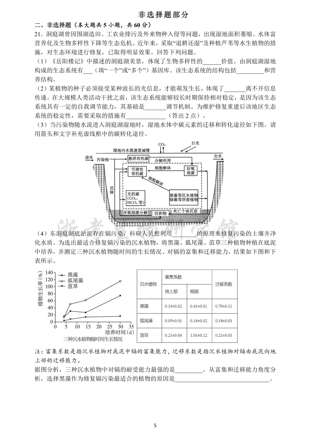 大题稍难|2605 浙江省镇海中学高三校模拟考试生物试卷、答案及解析 第7张