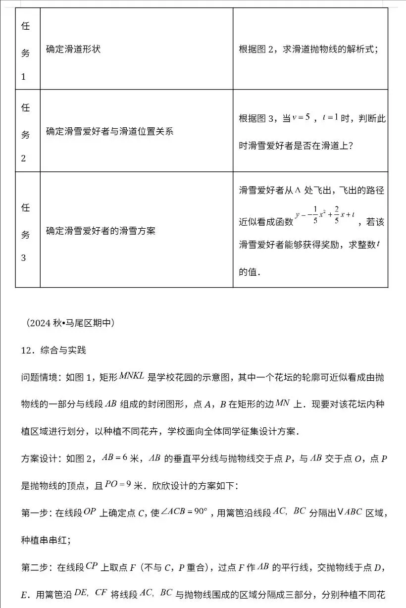 中考数学二次函数压轴题训练二十八《二次函数与实际应用之抛物线综合》 第11张