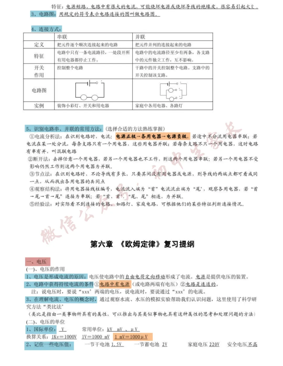2026年中考物理总复习笔记(直接背),替孩子转发打印一份! 第11张