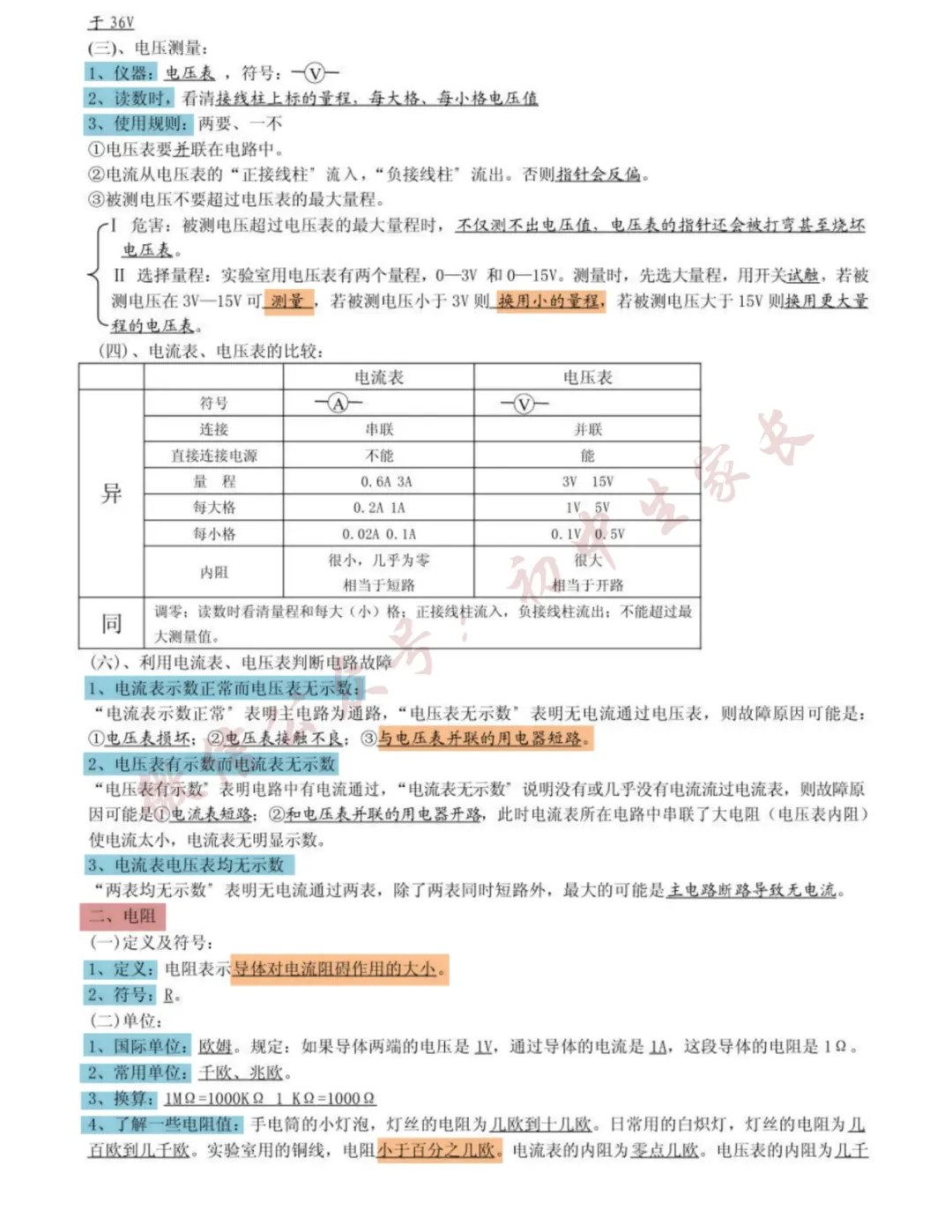 2026年中考物理总复习笔记(直接背),替孩子转发打印一份! 第12张