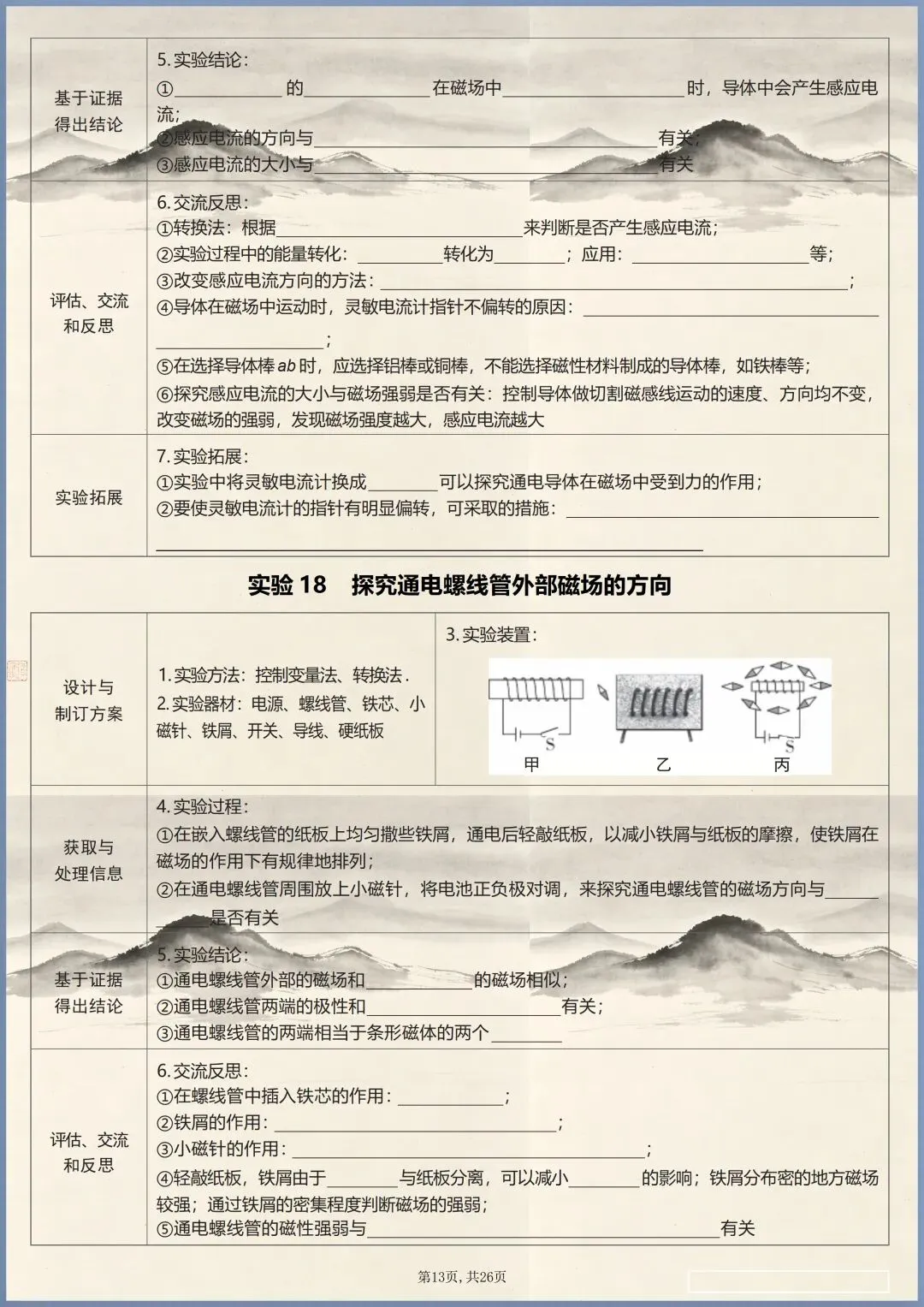 中考倒计时 | 2026年中考物理核心实验汇总(电子版可打印) 第9张