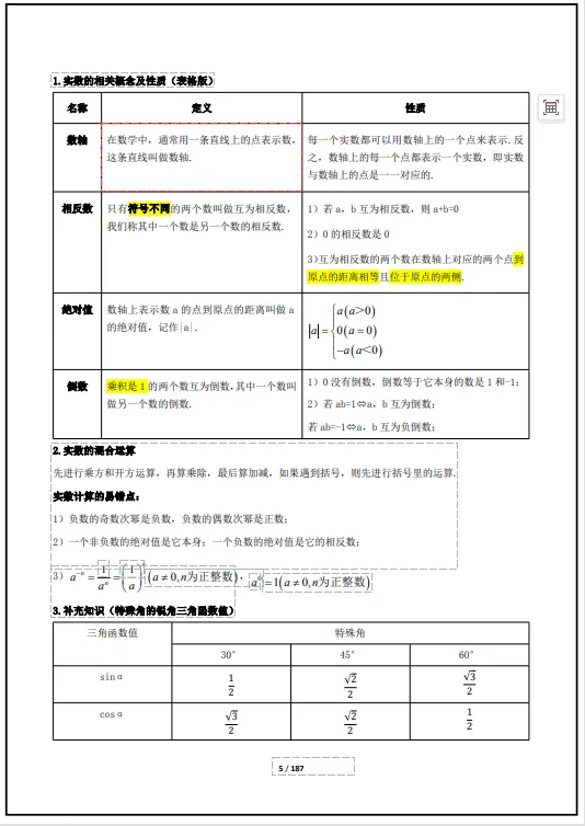 冲刺中考——2026中考数学《中考总复习冲刺最后一课》共187页,电子版可下载打印 第17张