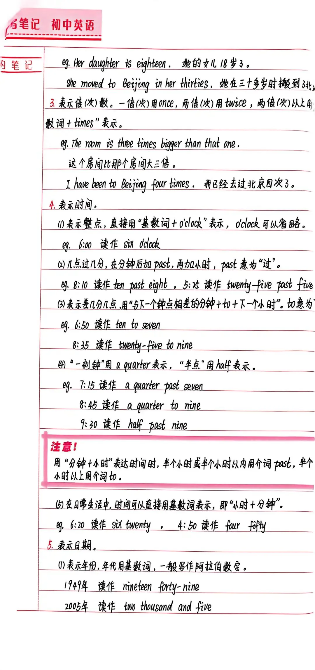 中考英语第三讲 数词 精简总结 第3张