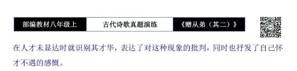 【古诗文真题演练复习】八年级上-14《赠从弟(其二)》思维导图+对比阅读(1元) 第14张