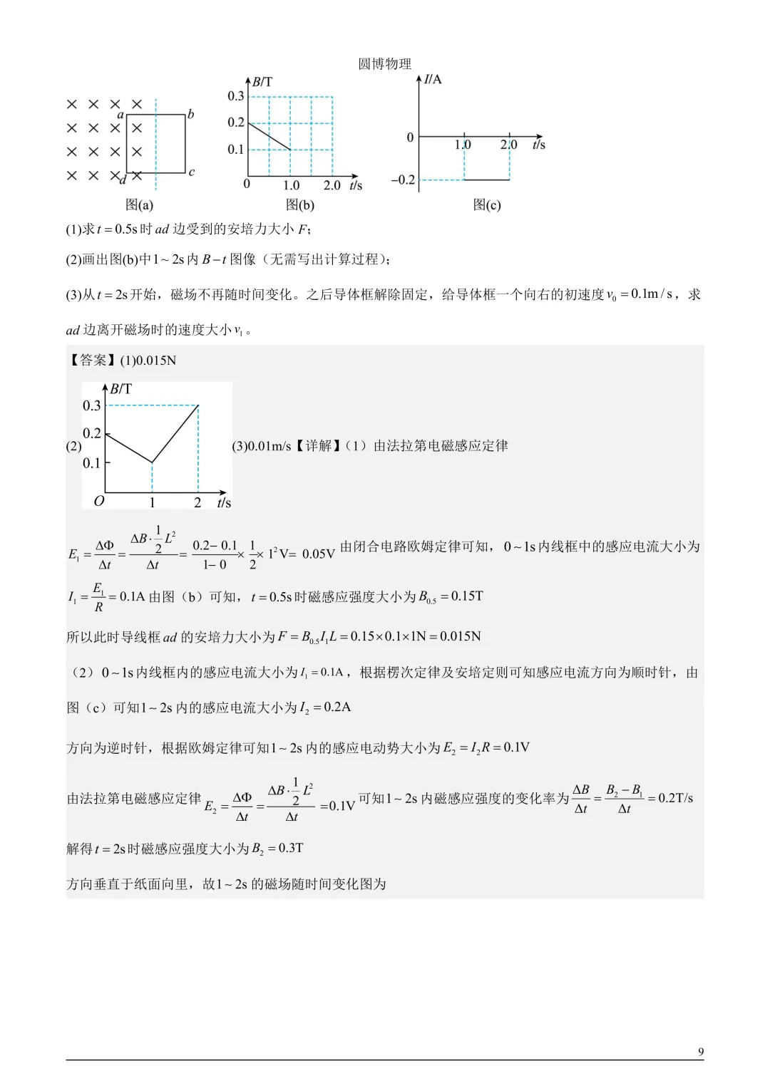 2025高考物理真题(内附下载链接) 第9张