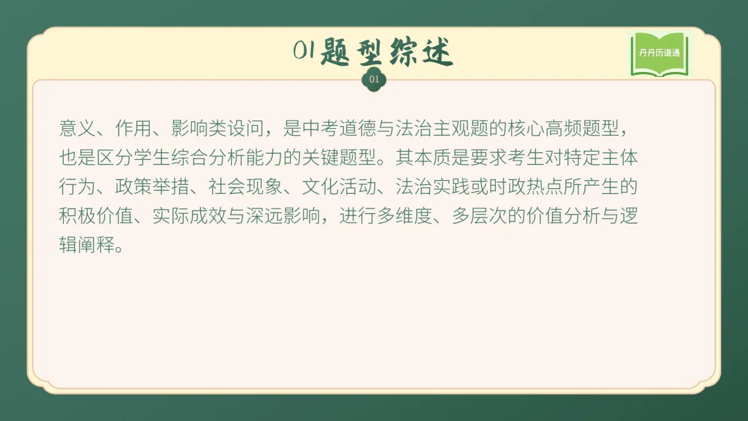 中考道法·解题救急:意义类问答题解题技巧与模板课件PPT(含动画带练) 第4张
