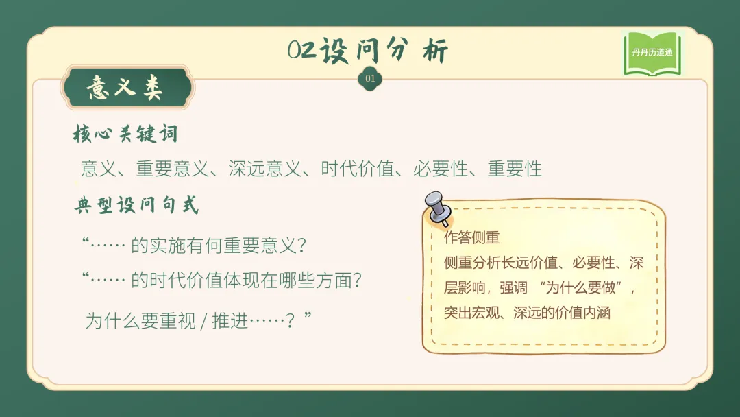 中考道法·解题救急:意义类问答题解题技巧与模板课件PPT(含动画带练) 第5张