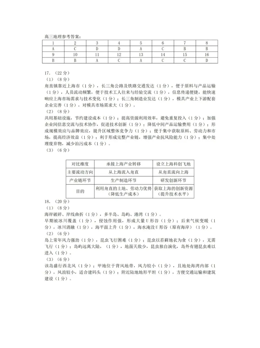 2026年福州高三5月质检地理试卷、思想政治试卷和参考答案(福州三检) 第7张