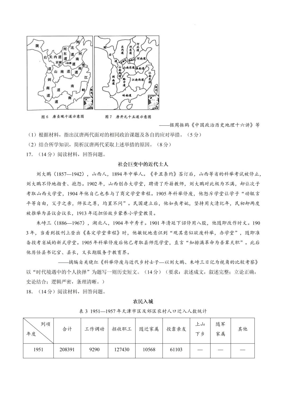 山东济南市2026届高三针对性训练历史试卷及答案(待更新) 第7张