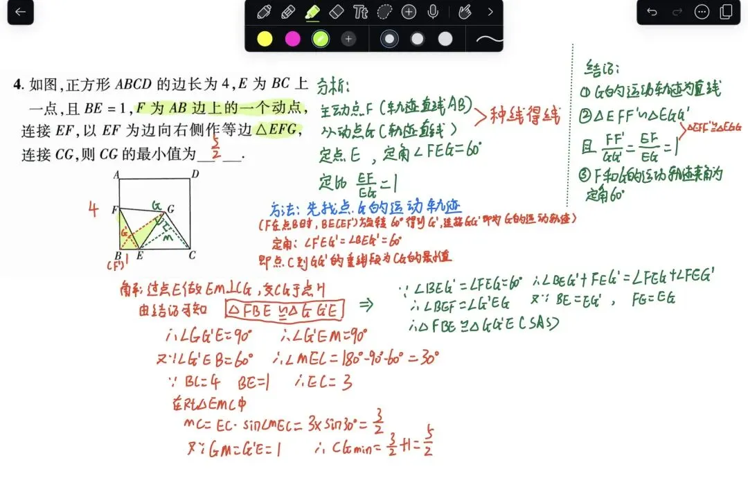 孩子几何差?先学好瓜豆模型|从真题中吃透直线型瓜豆模型 第2张 孩子几何差?先学好瓜豆模型|从真题中吃透直线型瓜豆模型 第2张