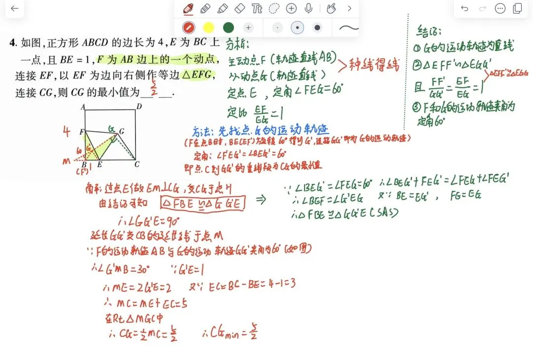 孩子几何差?先学好瓜豆模型|从真题中吃透直线型瓜豆模型 第3张 孩子几何差?先学好瓜豆模型|从真题中吃透直线型瓜豆模型 第3张