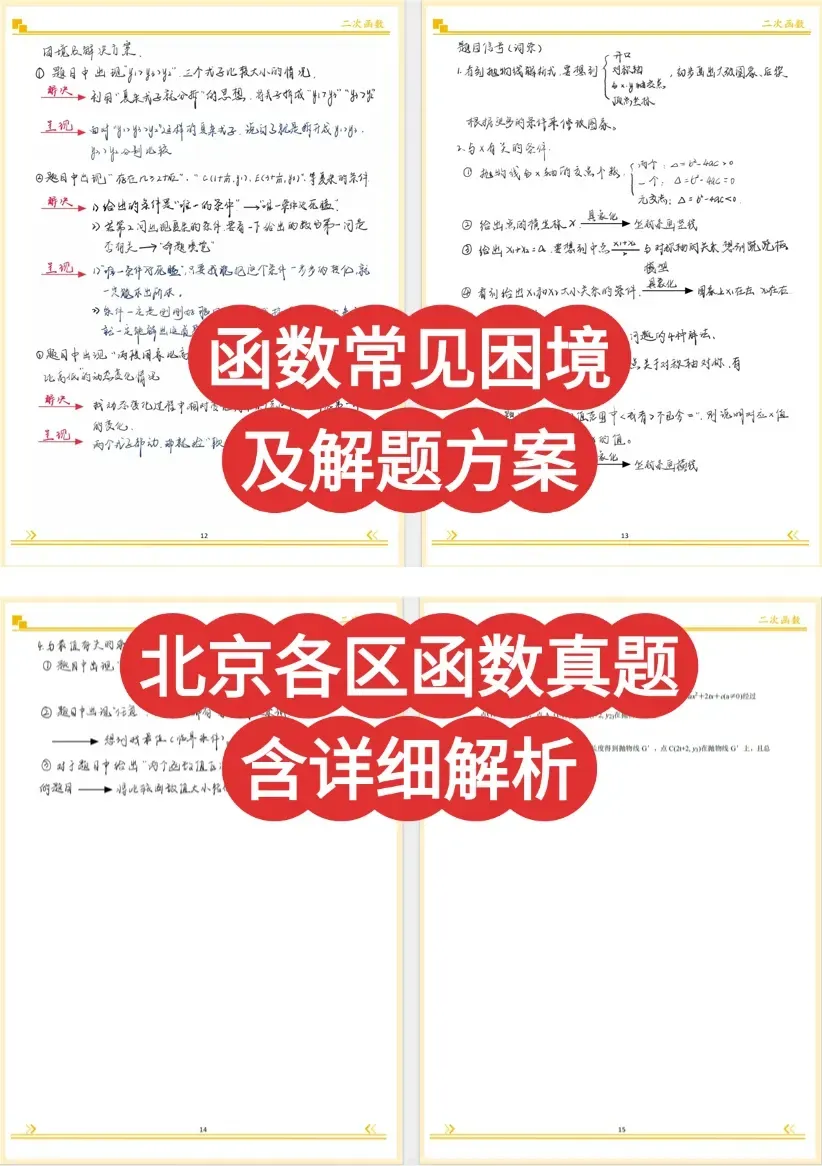【资料领取】2026北京中考学霸二次函数满分笔记 第5张