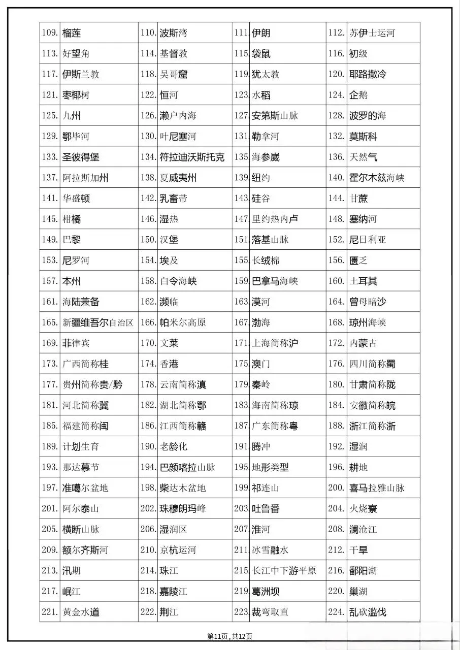 中考复习‖2026地理会考易错易混+易错字全汇总 第13张