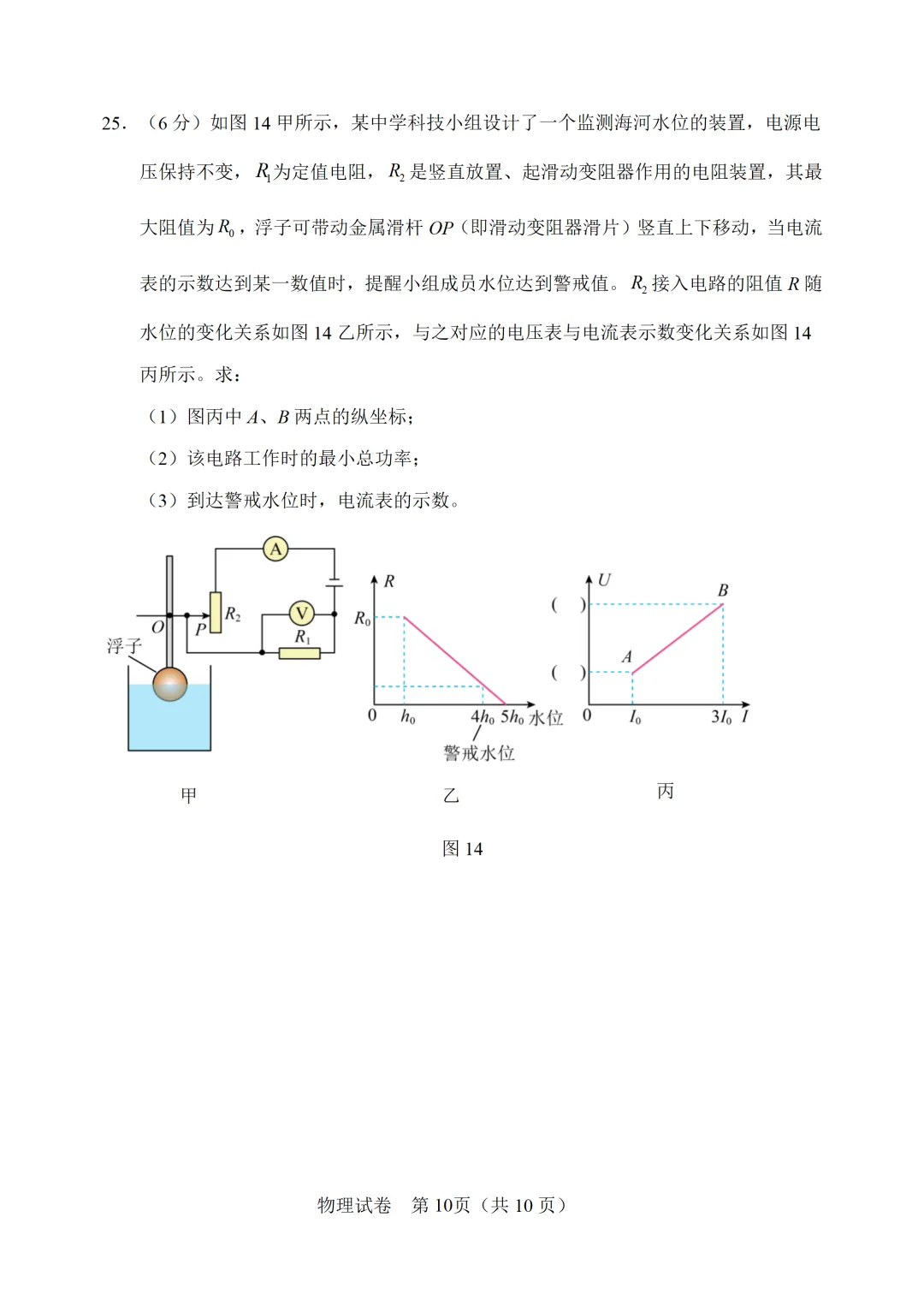 【模拟练习】2026年中考物理模拟练习试卷(命题人:天津市翔宇力仁学校 吴剑棋 阎冬) 第11张