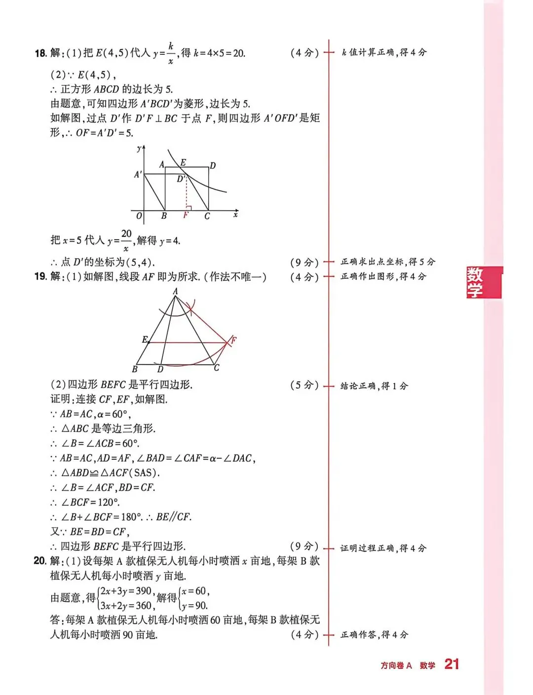 2026河南中考数学方向试卷和答案 第11张