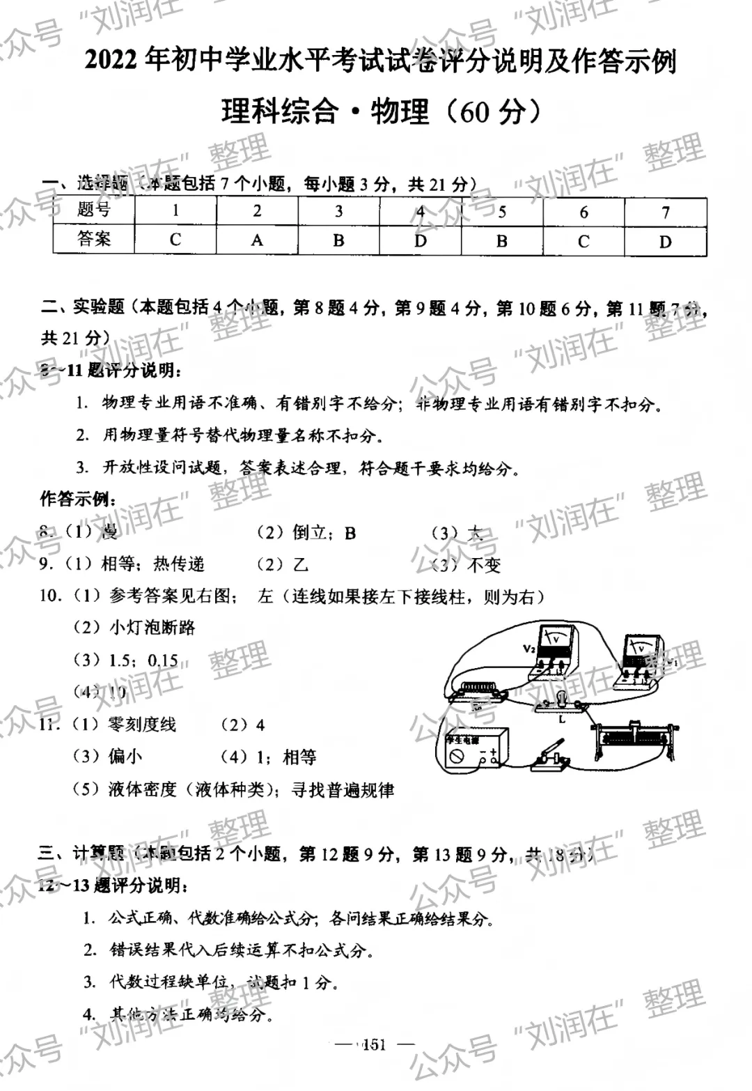 2022年6月包头中考试卷和答案:物理 第7张