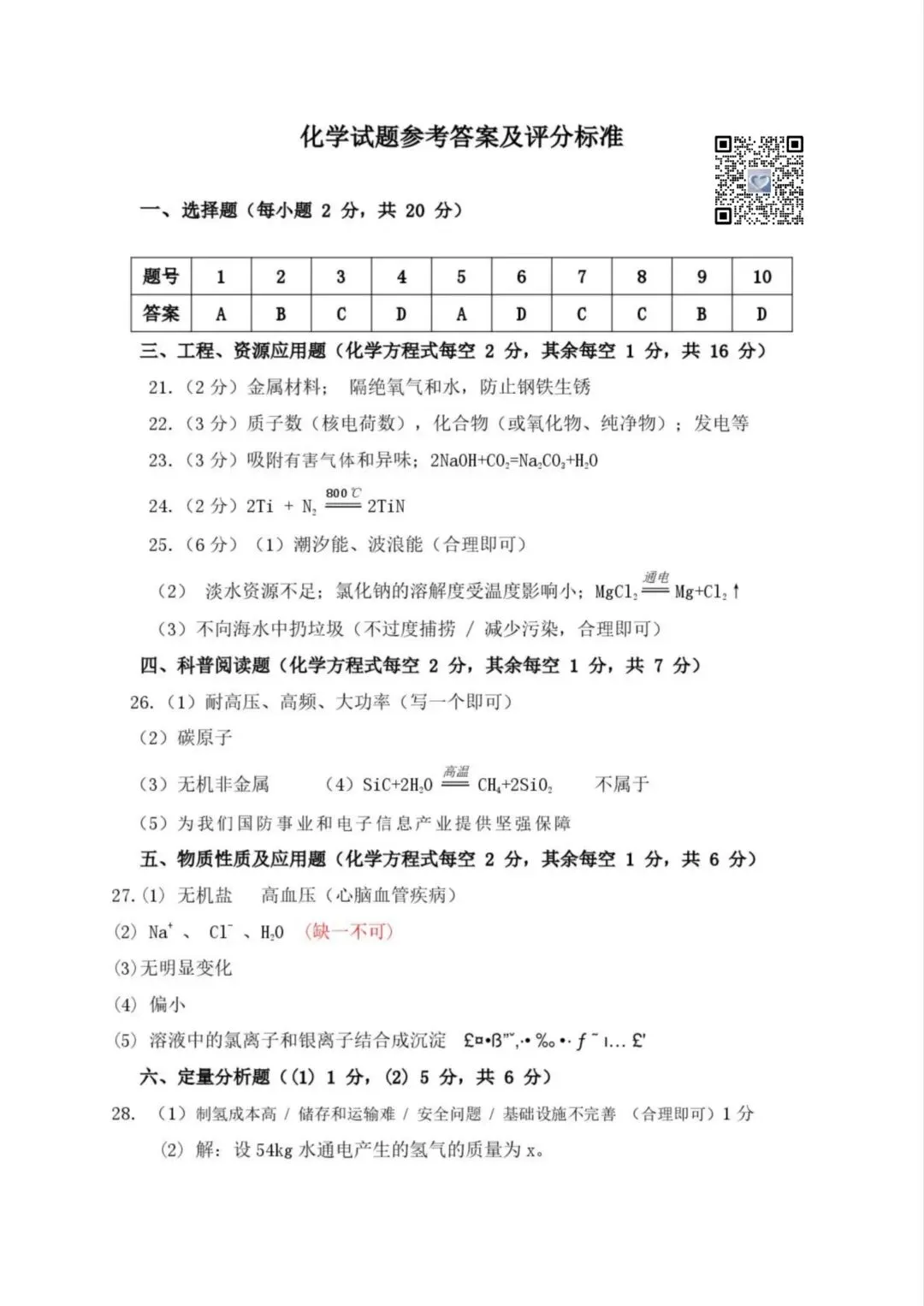 【理综】2026年初中学业水平考试模拟测试 第13张