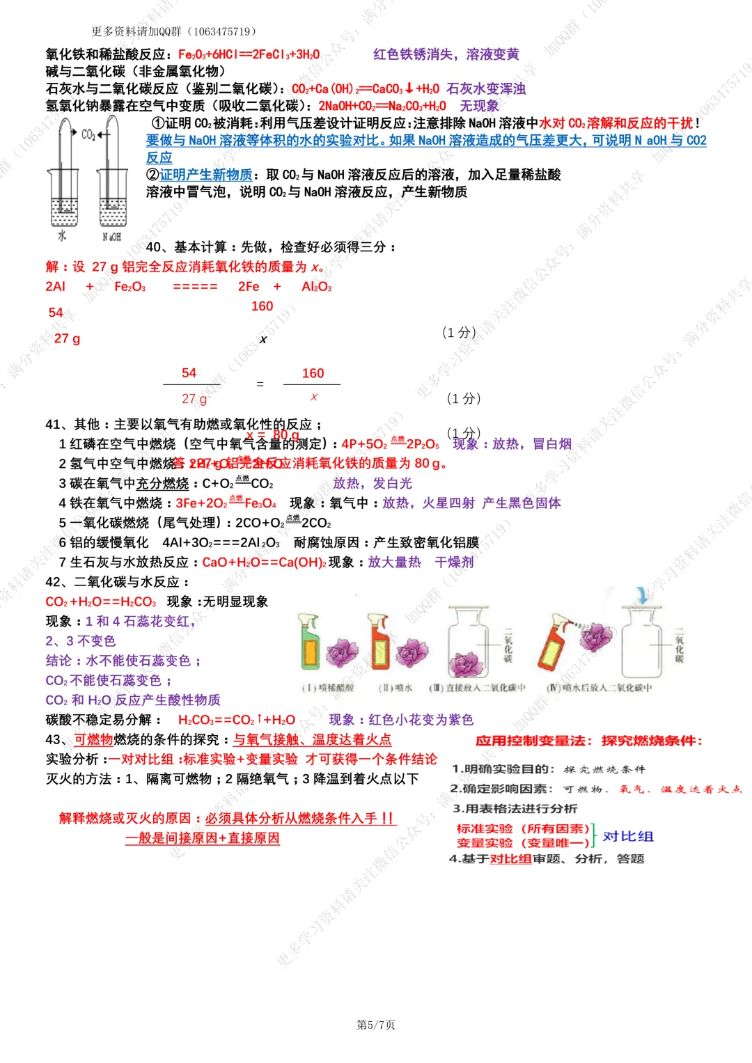 【初中化学】中考化学复习高频知识清单(pdf分享)-第6张图片-四季读书网 【初中化学】中考化学复习高频知识清单(pdf分享)-第6张图片-四季读书网