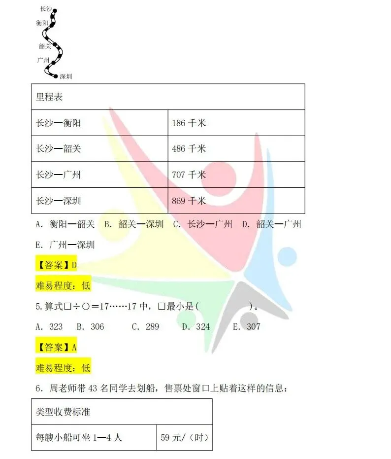 最新!第37届YMO初赛第一赛区真题+答案(1~6年级) 第17张