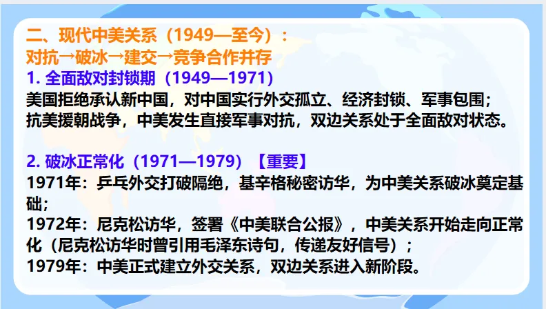 中考历史·冲刺课件【中美关系】 第8张 中考历史·冲刺课件【中美关系】 第8张