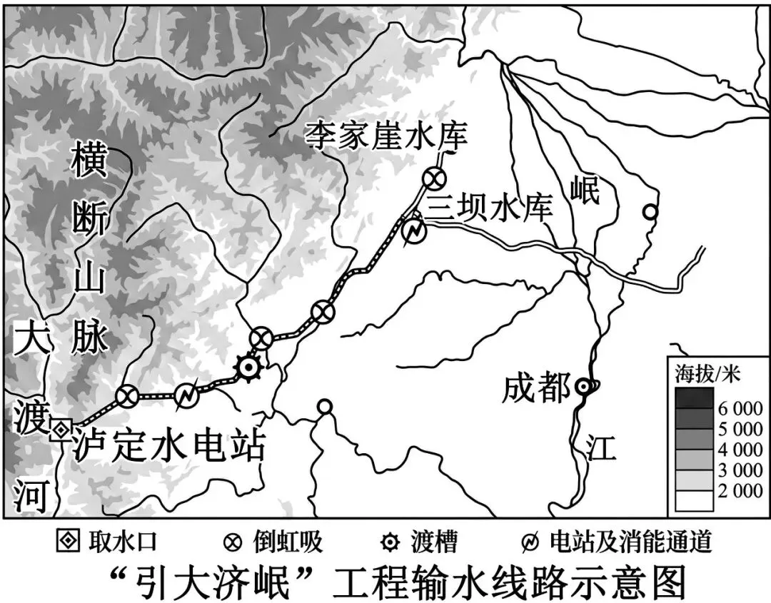 2026年地理中考热点(72)“引大济岷”工程 第5张 2026年地理中考热点(72)“引大济岷”工程 第5张