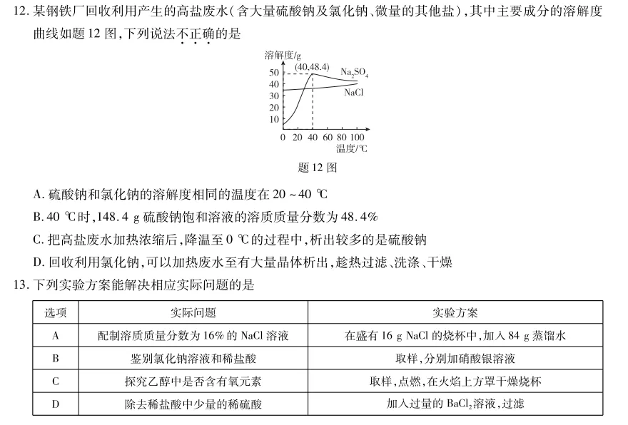 【2026年中考倒计时45天】2026中考化学45分选择题提分练(三) 第6张