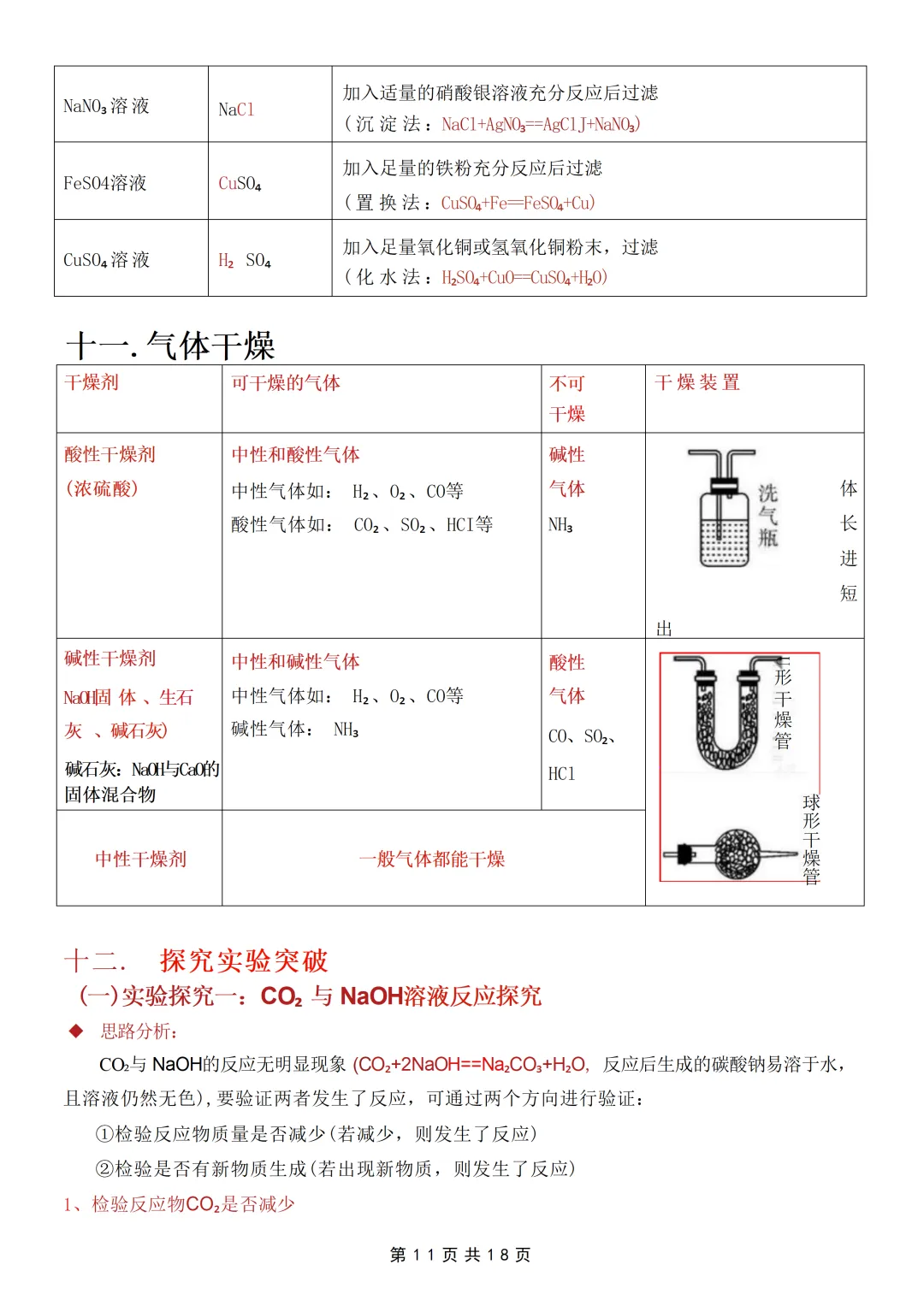 26中考化学【酸碱盐】考点就这几页纸 第11张