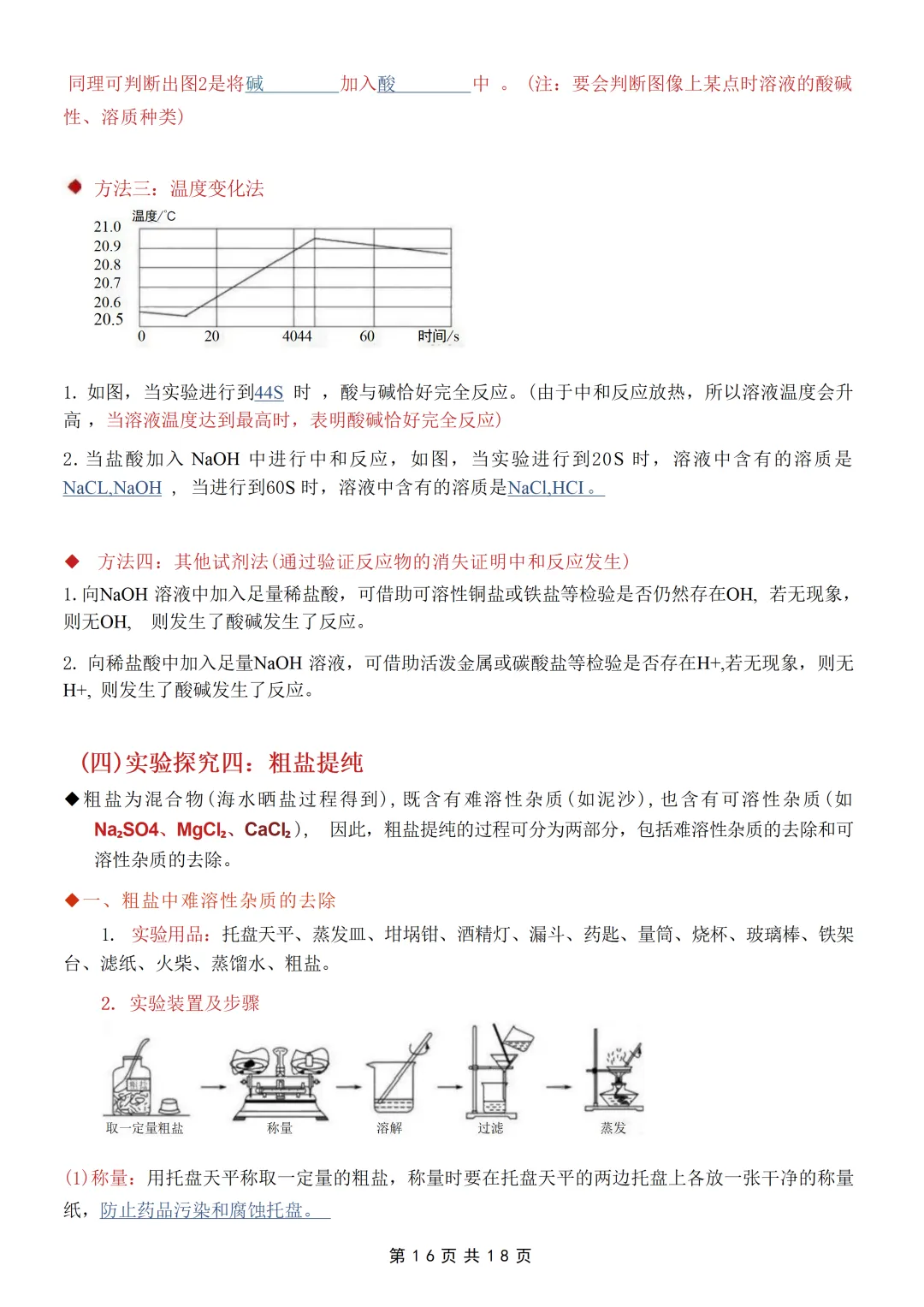 26中考化学【酸碱盐】考点就这几页纸 第16张