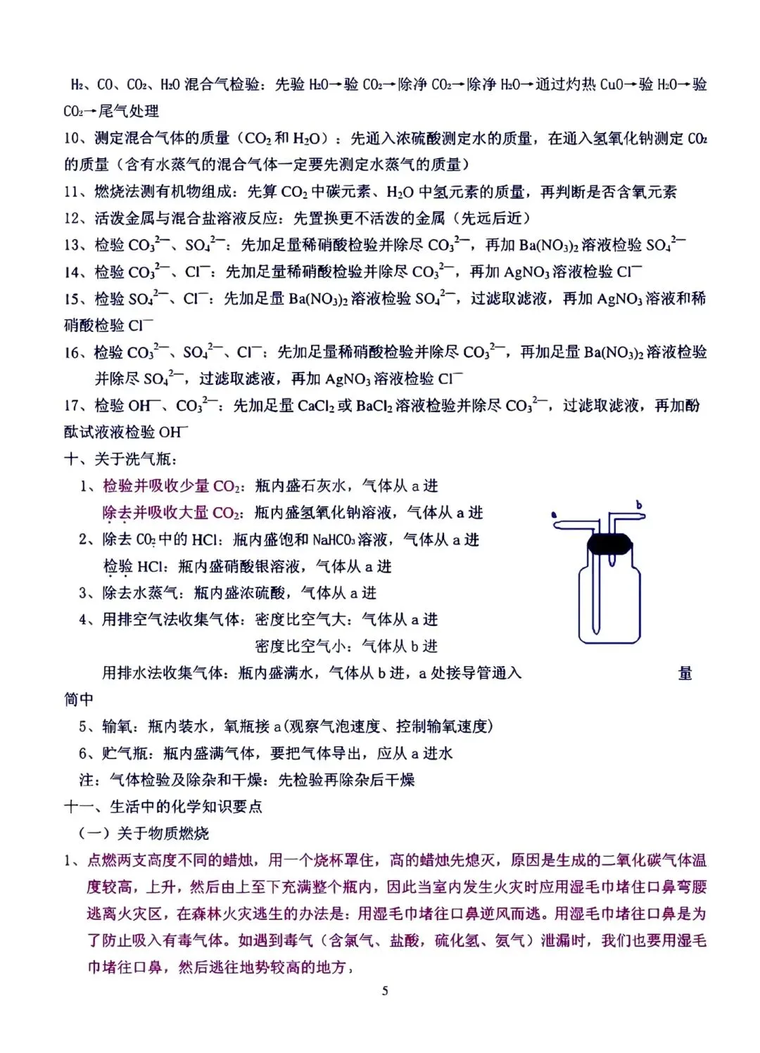 中考化学考前冲刺考点总结 第5张