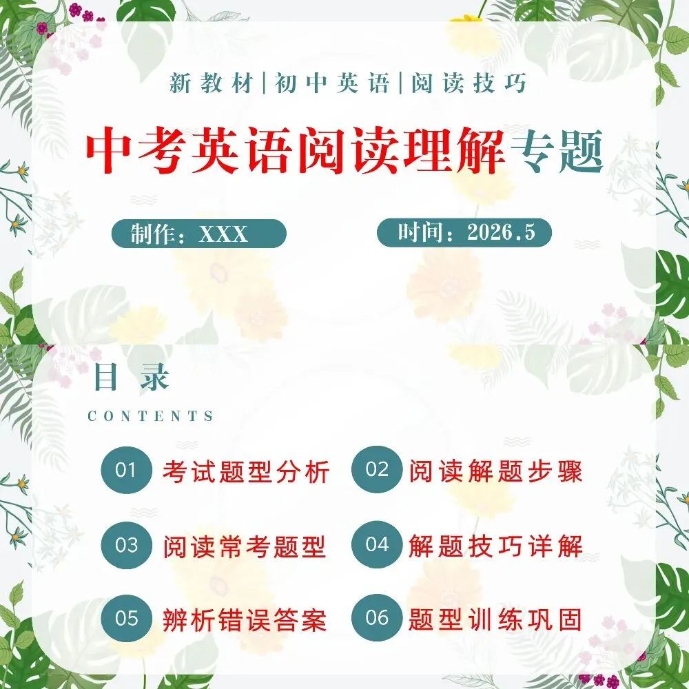 中考英语阅读理解专题复习这样讲太哇塞了! 第1张