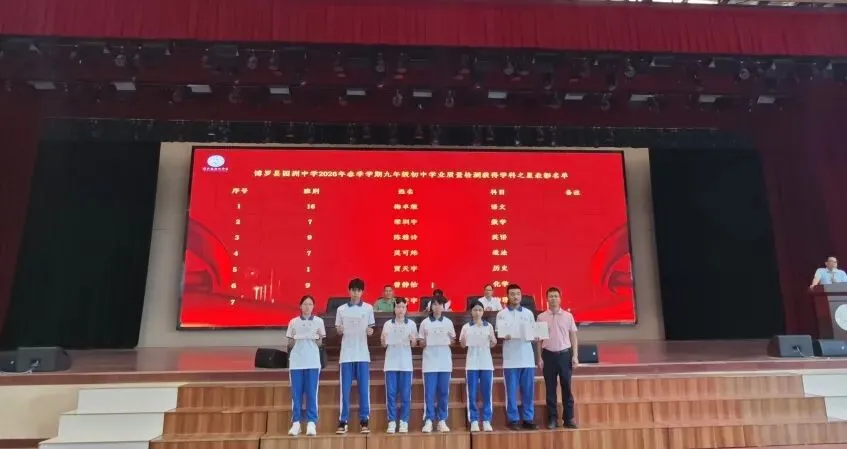 榜样引领催奋进 凝心聚力战中考|博罗县园洲中学九年级2026年春学期一模总结表彰会暨备考总动员会 第17张