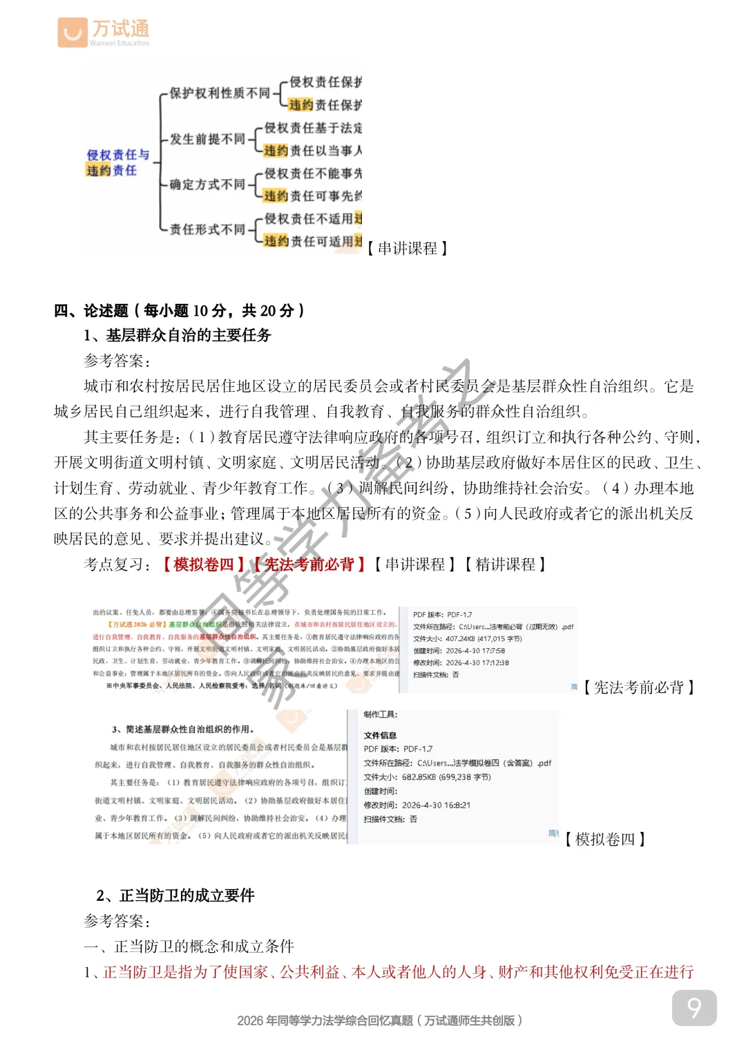 【法学真题完整回忆版】2026年同等学力法学综合国考真题覆盖90%+ 第9张